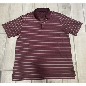 PING Sensor Cool Golf Polo Mens XL White Red‎ Striped Short Sleeve